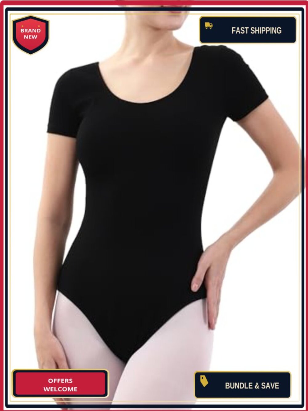 iMucci Women Gymnastics Dance Leotard Tank Ballet Scoop Neck Bodysuit